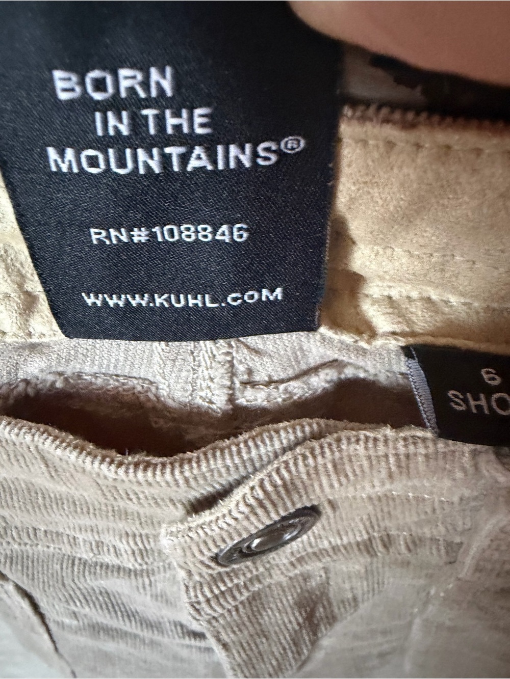 Kuhl Kory Drawstring Light Gray Corduroy Outdooor Hiking Sz 6S Pants - Picture 8 of 13
